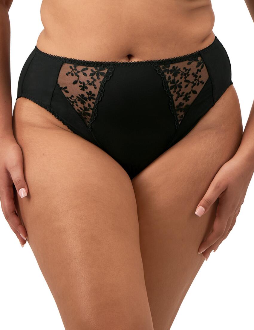 Elomi Zarla High Leg Brief Black
