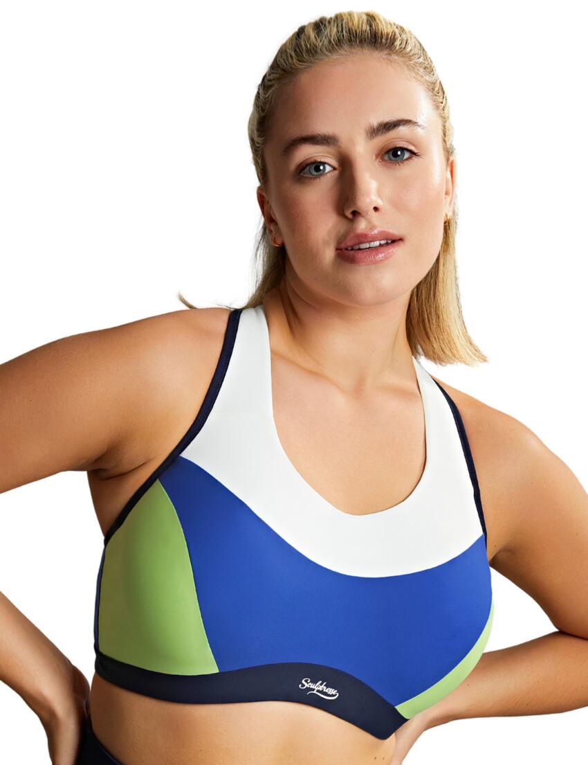 Sculptresse by Panache Non Padded Sports Bra Blue