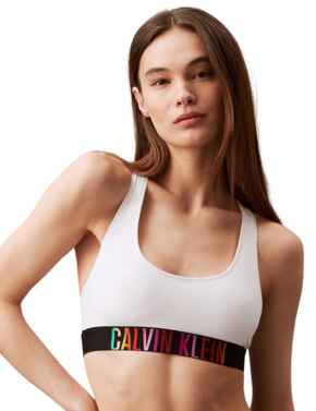 Calvin Klein Intense Power Pride Unlined Bralette White/ Ombre Pride