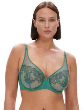Simone Perele Saga Plunge Bra Garden Green
