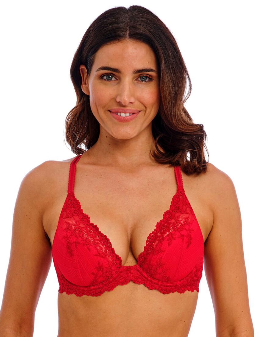 Wacoal Embrace Lace Plunge Bra Equestrian Red