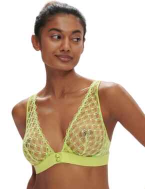Simone Perele Rose Underwired Triangle Bra Lime 