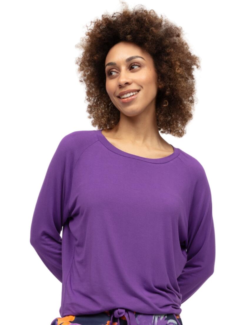 Cyberjammies Edie Slouch Jersey Pyjama Top Light Purple