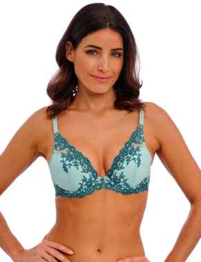 Wacoal Embrace Lace Plunge Bra Eggshell Blue/Brittany Blue