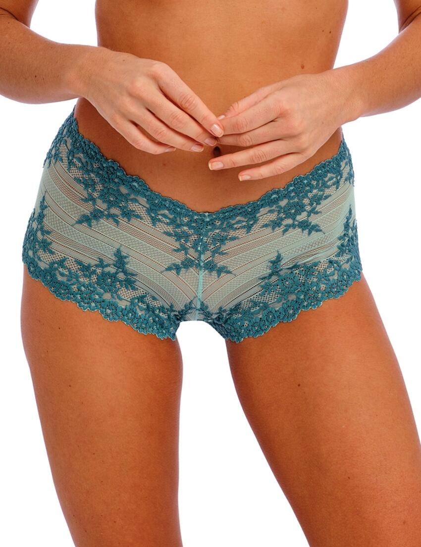 Wacoal Embrace Lace Boy Short Eggshell Blue/Brittany Blue