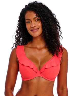 Freya Jewel Cove High Apex Bikini Top Plain Sunset