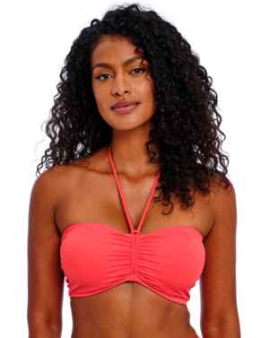 Freya Jewel Cove Bandeau Bikini Top Plain Sunset