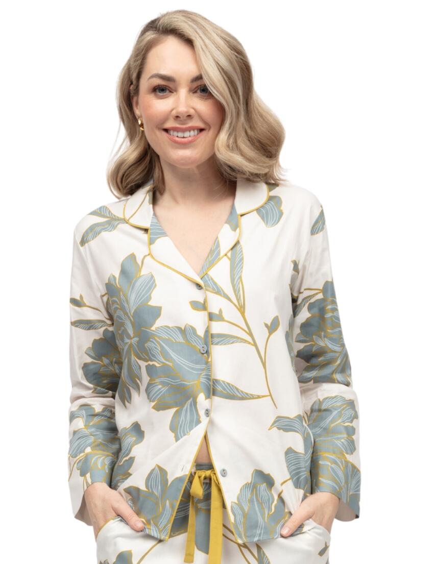 Cyberjammies Piper Floral Print Pyjama Top White Mix