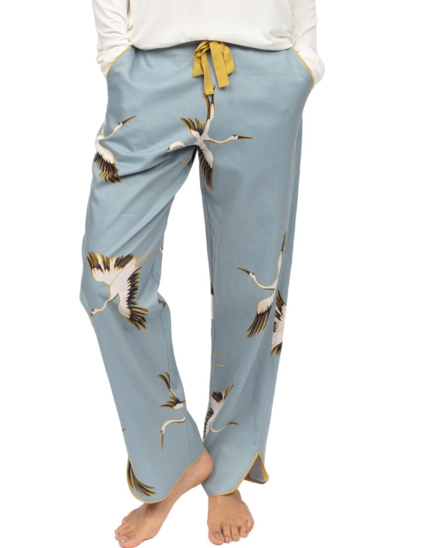 Cyberjammies Piper Crane Bird Print Pyjama Bottoms Blue Mix