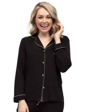 Cyberjammies Parker Revere Jersey Pyjama Top Black