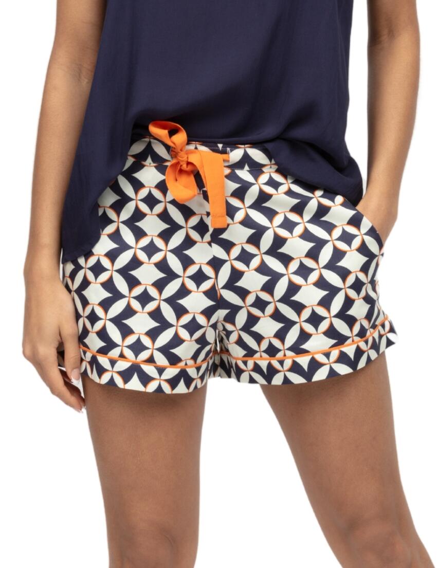 Cyberjammies Taylor Small Geo Print Shorts Navy Mix