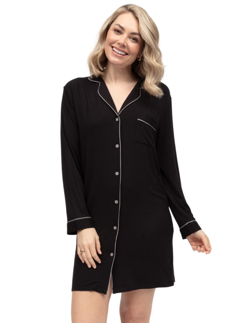 Cyberjammies Parker Revere Jersey Nightshirt Black