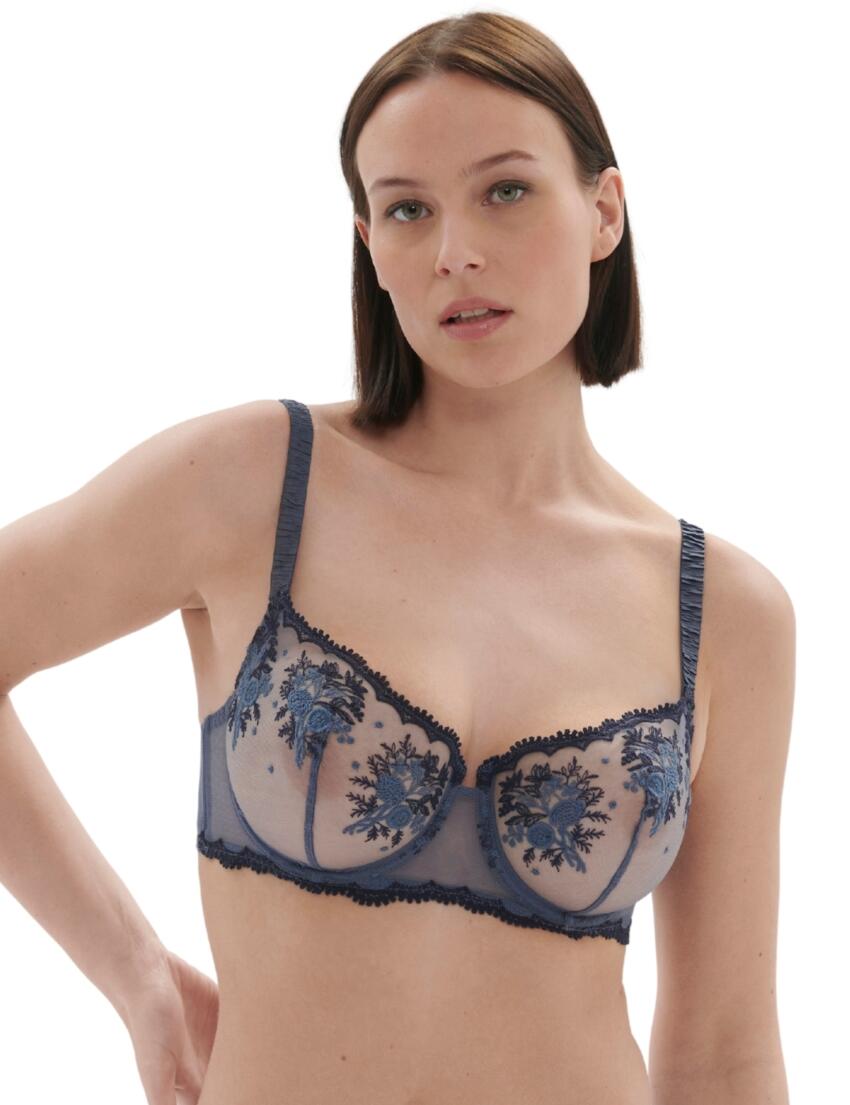 Simone Perele Intrigue Half Cup Bra Cinder Blue