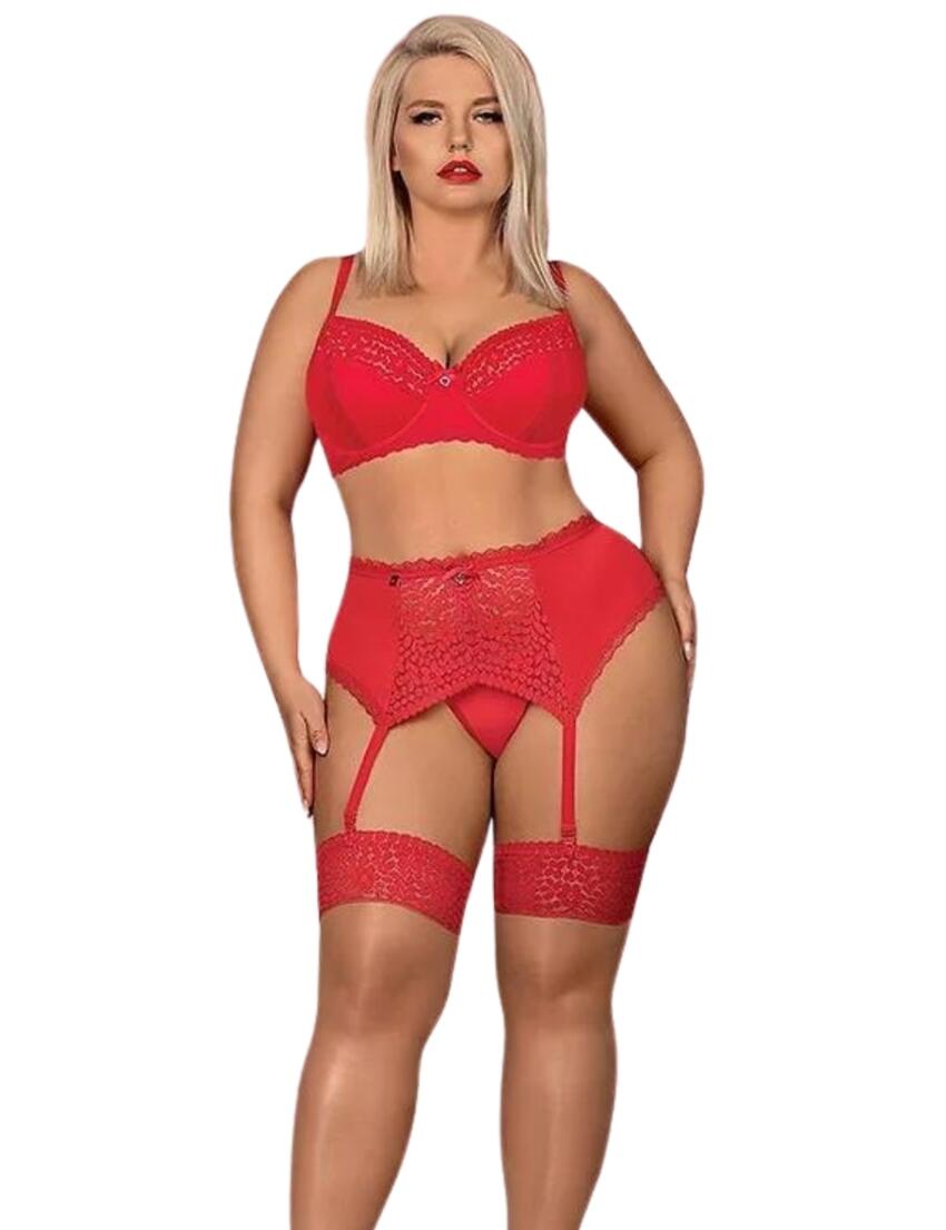 Obsessive Jolierose Three Piece Set Red