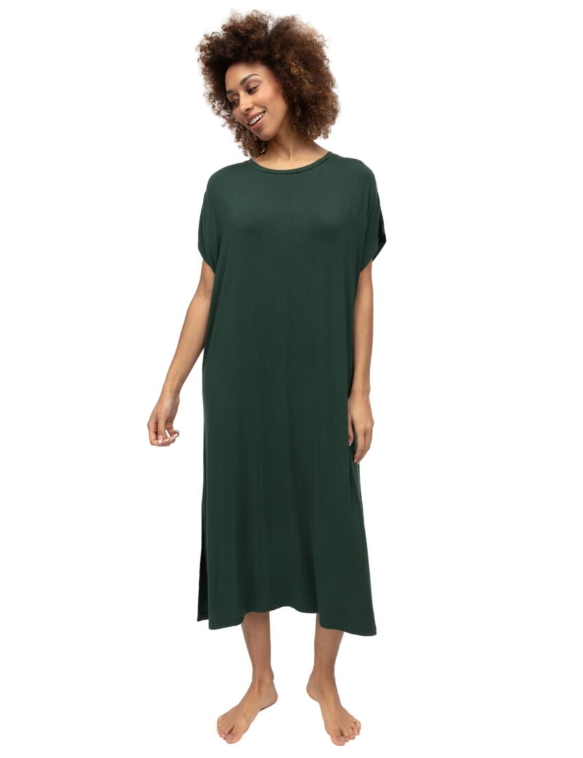 Cyberjammies Forrest Jersey Long Nightdress Dark Green