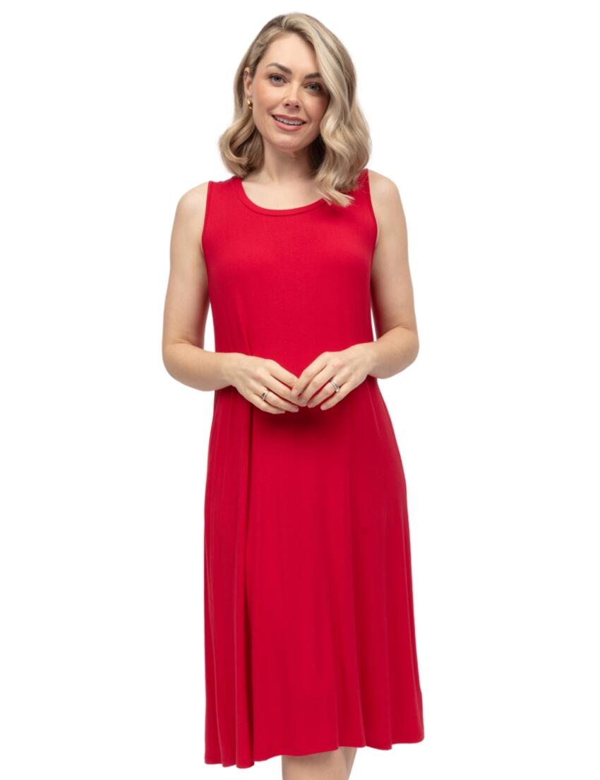 Cyberjammies Montana Womens Jersey Long Nightdress Red