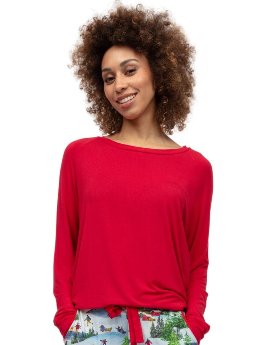 Cyberjammies Montana Slouch Jersey Pyjama Top Red