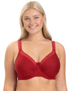 Miss Mary of Sweden Cotton Comfort Bra English Red