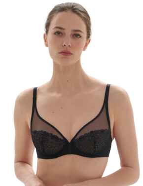 Simone Perele Delice Plunging Underwired Bra Gem Black