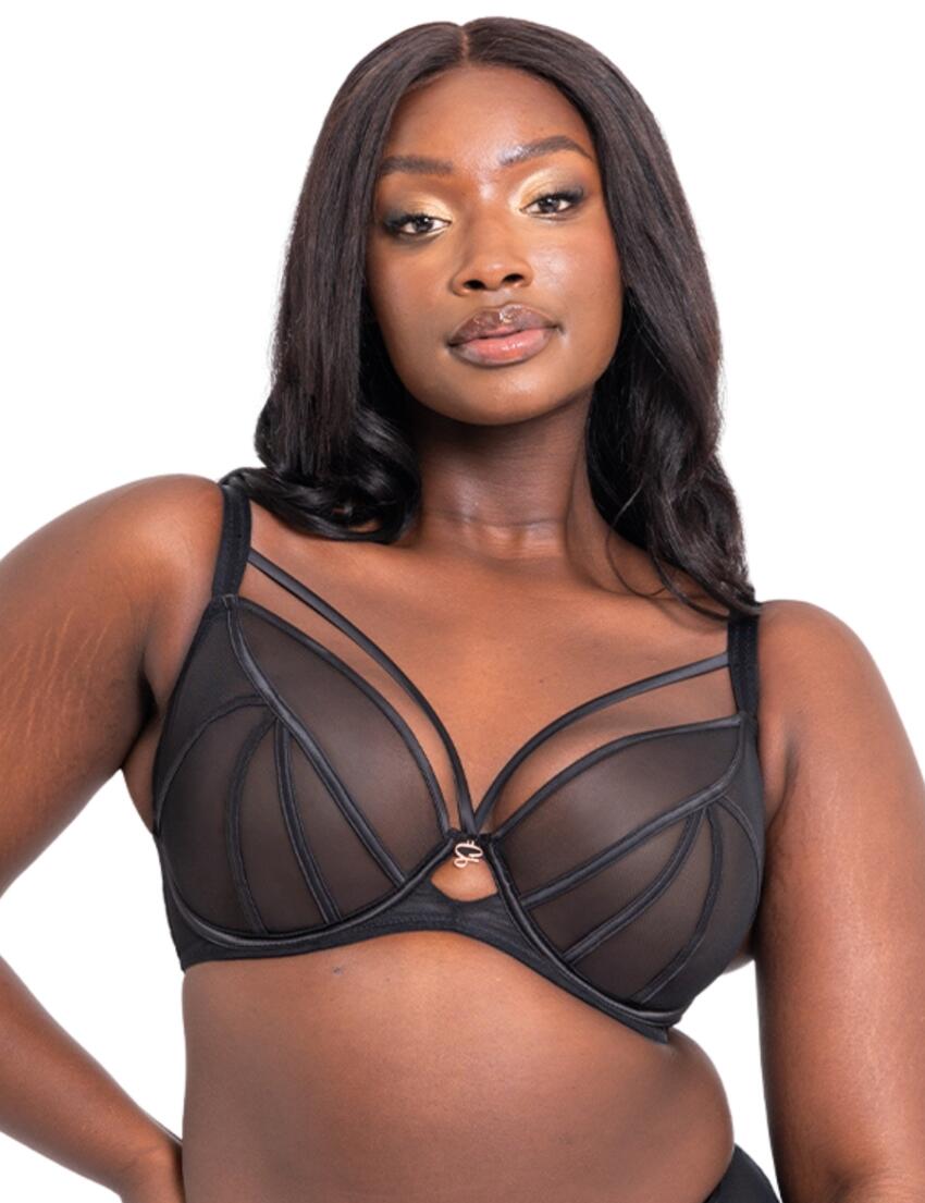 Scantilly by Curvy Kate Senses Plunge Bra Black