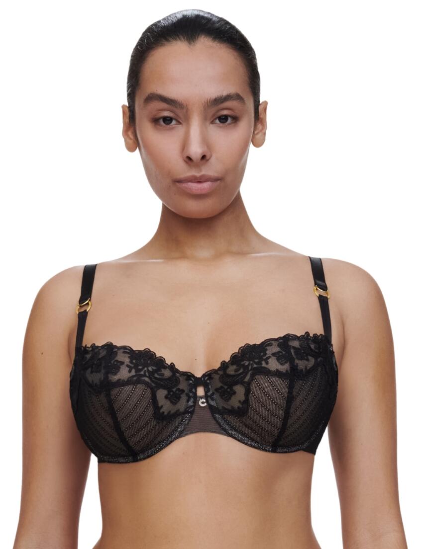 Chantelle Cabaret Half Cup Balconette Bra Black