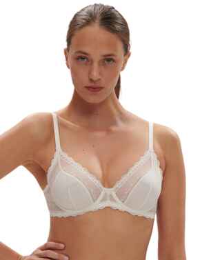 Simone Perele Destinee Plunging Underwired Bra Natural 