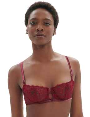 Simone Perele Scenario Half Cup Bra Spinel Red