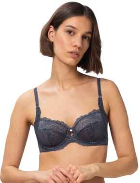 Triumph Wild Peony Florale Underwired Bra Pebble Grey