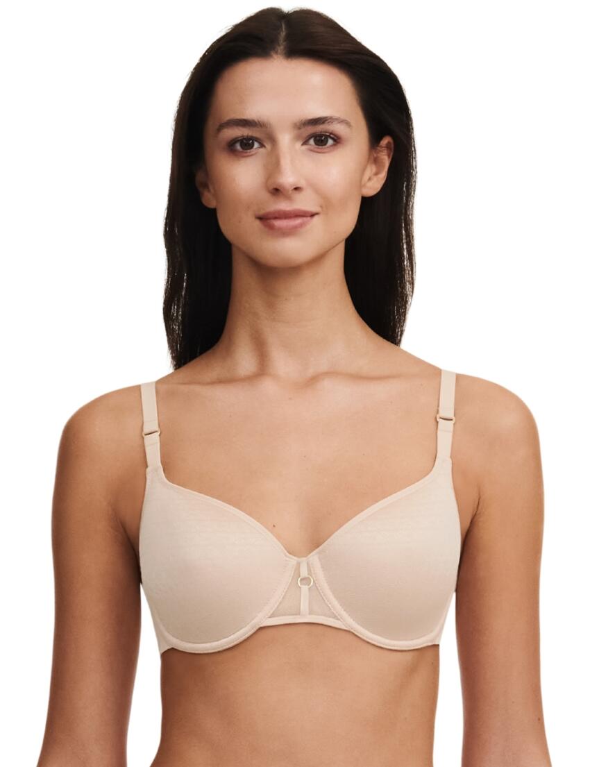 Chantelle Monogram Spacer T-Shirt Bra Golden Beige