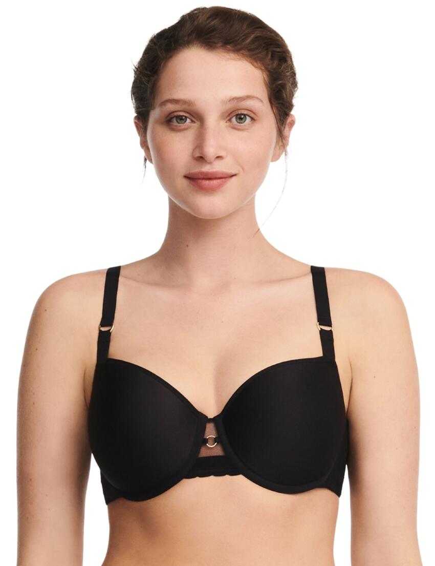 Chantelle Monogram Half Cup T-Shirt Bra Black