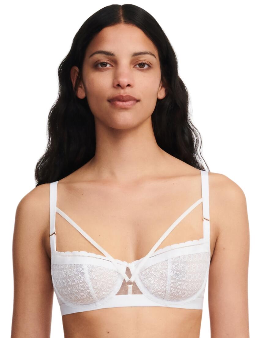 Chantelle Monogram Half Cup Balcony Bra White