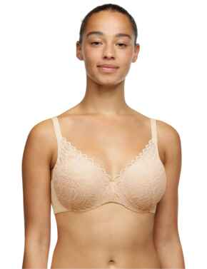 Chantelle Floral Touch T-Shirt Bra Golden Beige