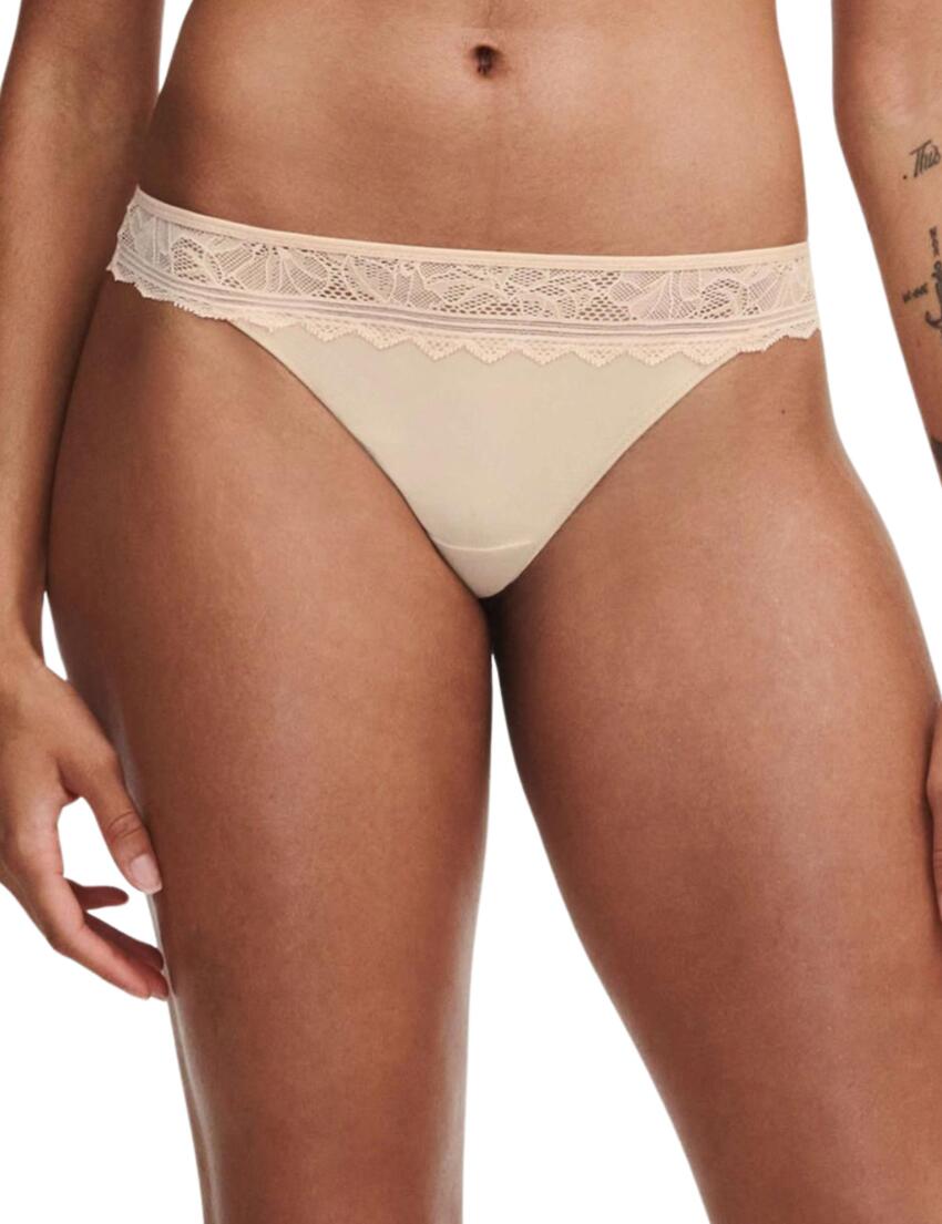 Chantelle Floral Touch Tanga Brief Golden Beige