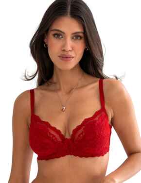 Pour Moi Fleur Balconette Bra Red