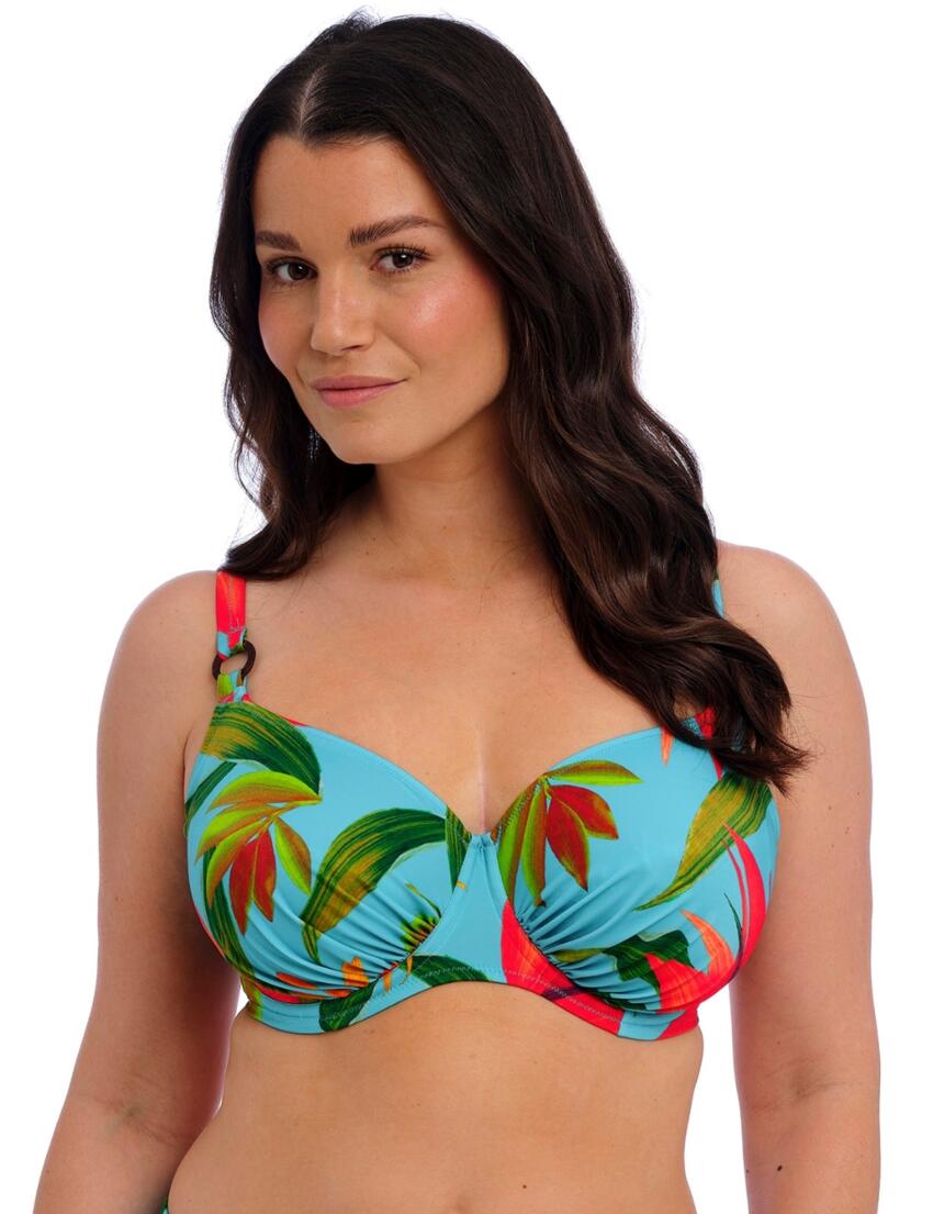 Fantasie Pichola Gathered Full Cup Bikini Top Aqua