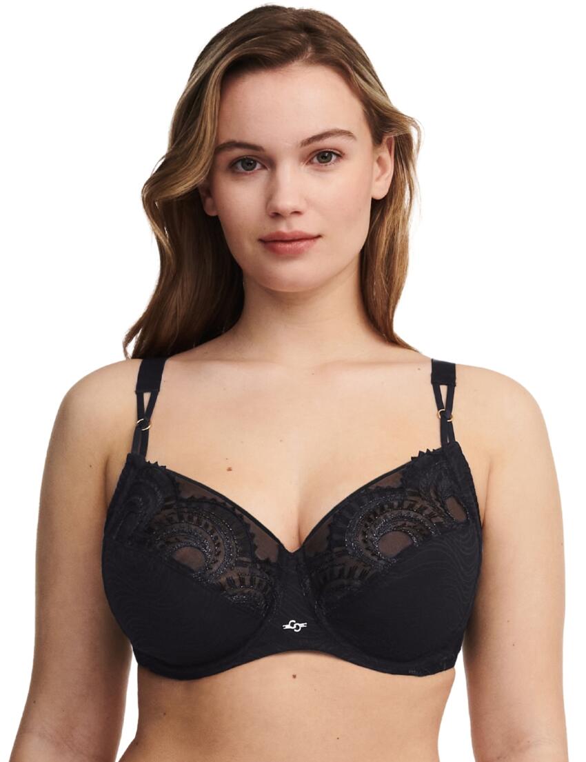Chantelle Mystic Dream Very Covering Bra Black / Silver Lurex