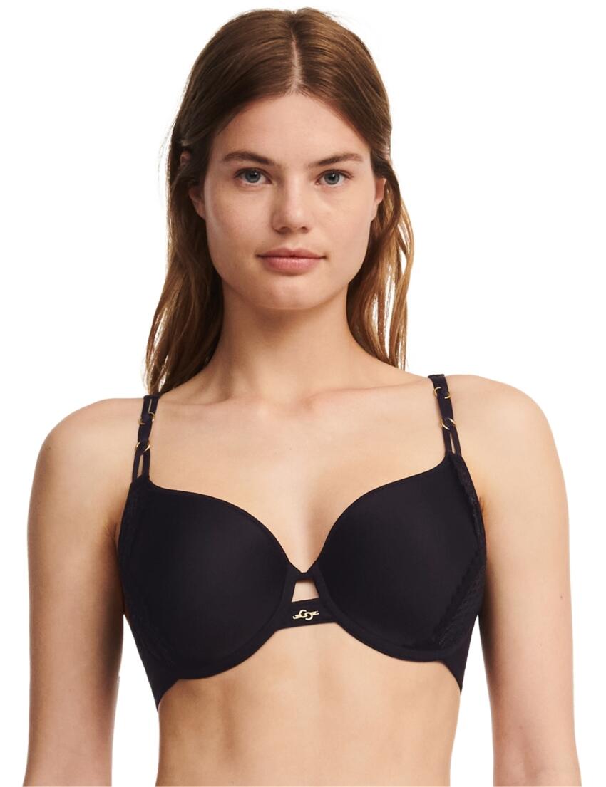 Chantelle Mystic Dream T-Shirt Bra Black / Silver Lurex