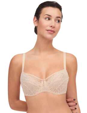 Chantelle Floral Touch Very Covering Bra Golden Beige
