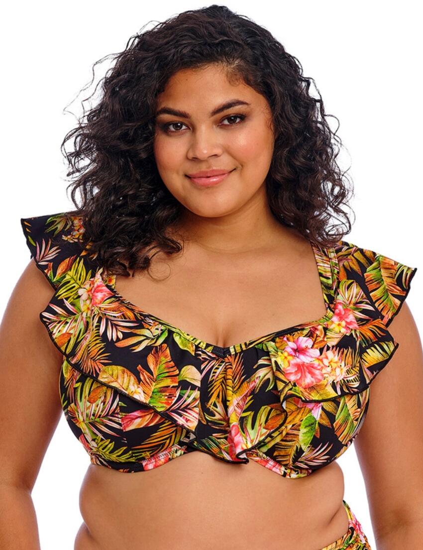  Elomi Tiger Valley Bikini Top Black