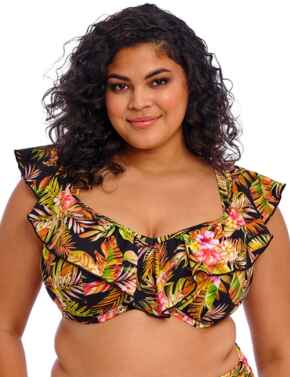  Elomi Tiger Valley Bikini Top Black