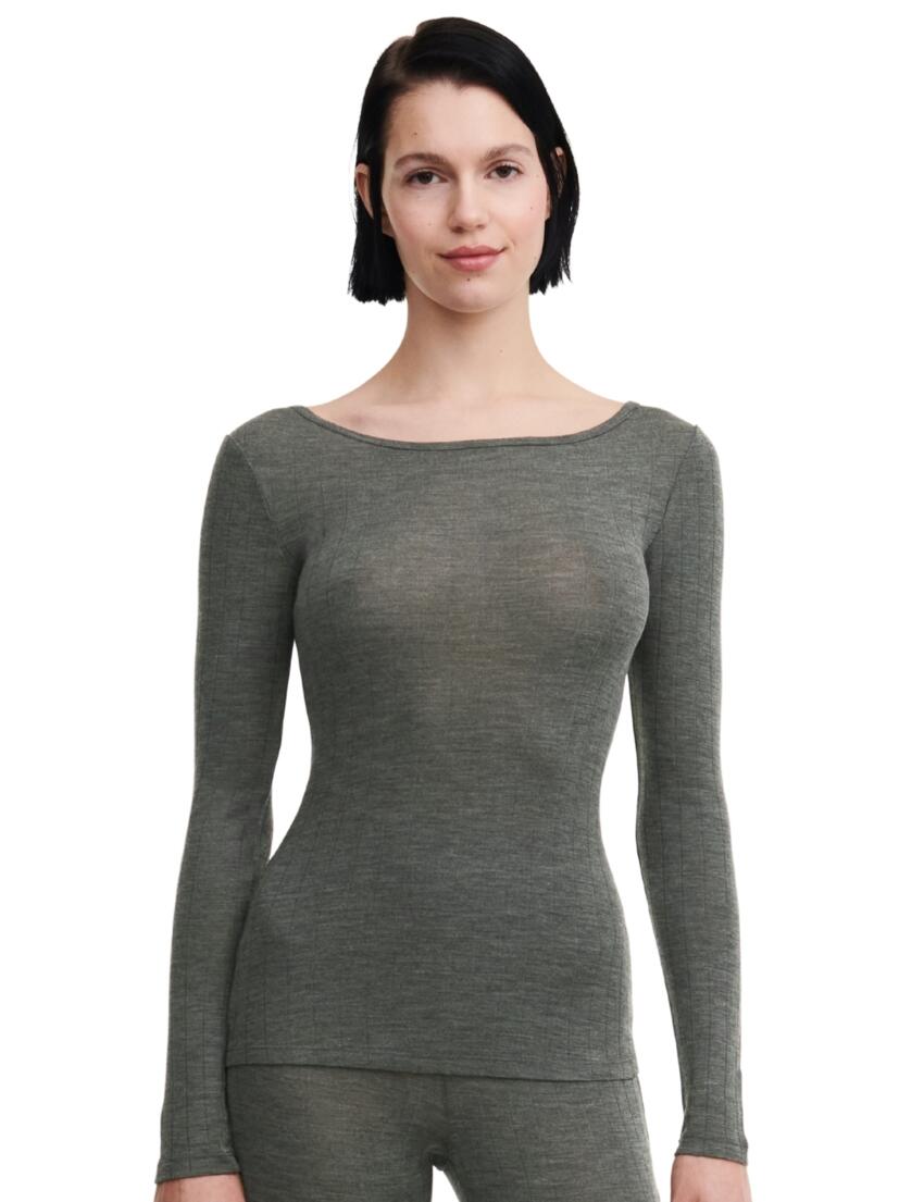 Chantelle Thermo Comfort Long Sleeve T-Shirt Slate Grey