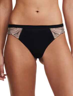 Chantelle Tattoo Love Brazilian Brief Black/Golden Beige