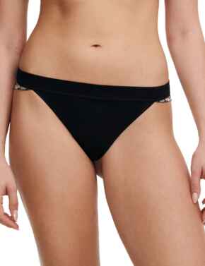 Chantelle Tattoo Love Tanga Brief Black/Golden Beige