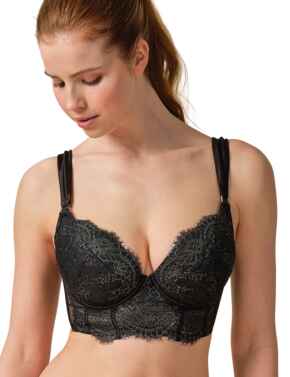 Gossard VIP Intrigue Padded Longline Bra Black