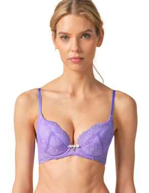 Gossard Superboost Lace Padded Plunge Bra Purple Hebe