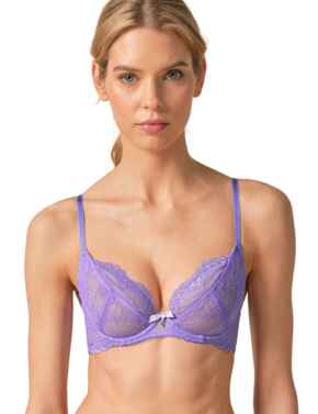 Gossard Superboost Lace Non-Padded Plunge Bra Purple Hebe