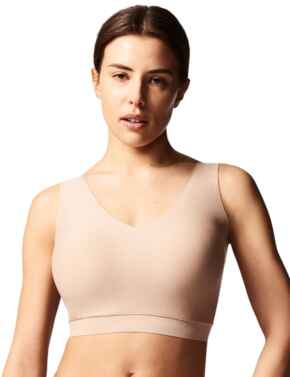 Chantelle Soft Stretch Padded Crop Top Nude Sand