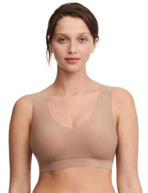 Chantelle Soft Stretch Padded Crop Top Coffee Latte