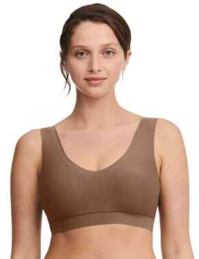Chantelle Soft Stretch Padded Crop Top Cocoa