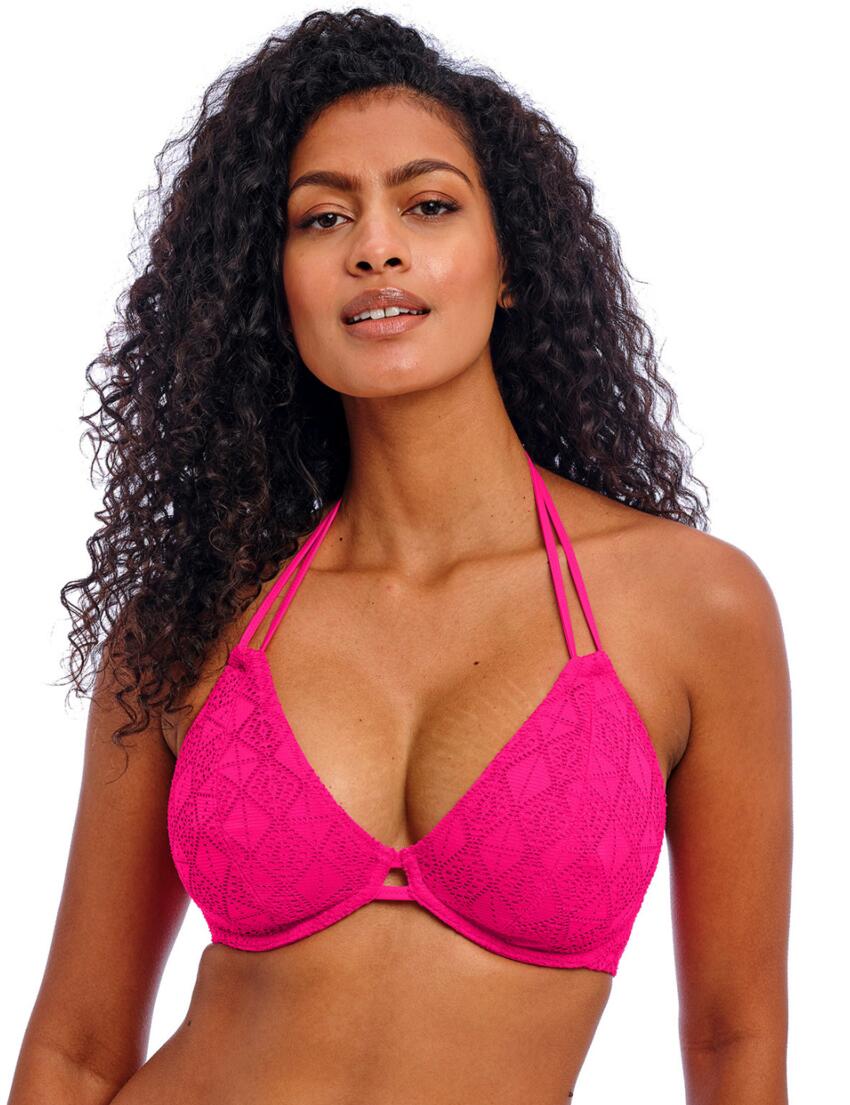 Freya Nomad Nights Halter Bikini Top Fuchsia